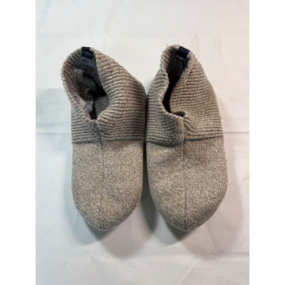 Bombas Gripper Slippers Knit Bootie House Shoes Oatmeal Beige Non-Slip Size L